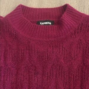 Express Deep Red Knit Sweater